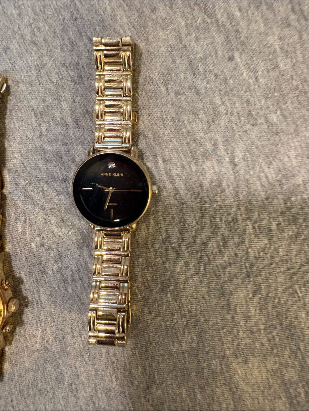 Anne Klein Gold and Black Women's Bracelet Watch